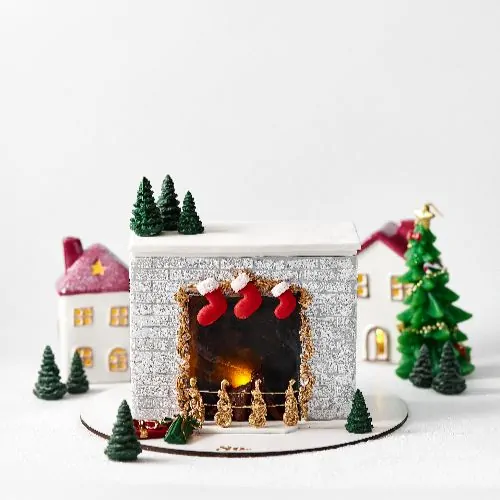 Торт Камін взимку